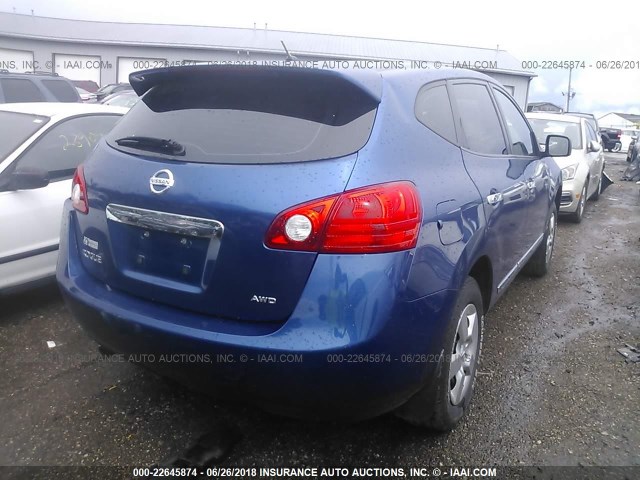 JN8AS5MV3BW305546 - 2011 NISSAN ROGUE S/SV/KROM BLUE photo 4