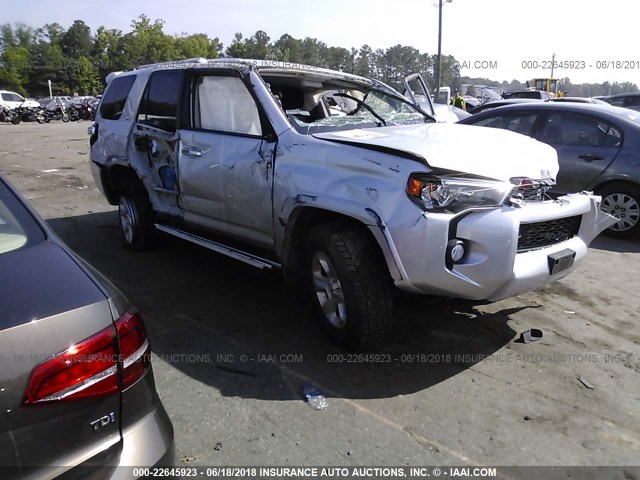 JTEBU5JR5H5478948 - 2017 TOYOTA 4RUNNER SR5 PREM/LTDL/TRAIL/TRD SILVER photo 1