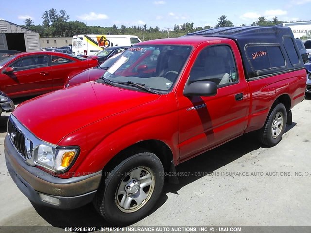 5TENL42N92Z047723 - 2002 TOYOTA TACOMA RED photo 2
