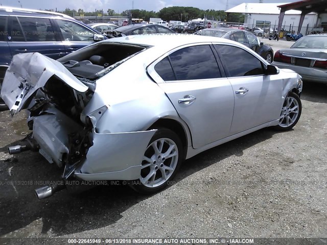 1N4AA5AP2EC913896 - 2014 NISSAN MAXIMA S/SV SILVER photo 4