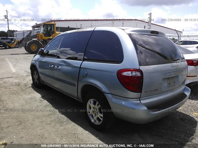 1D4GP45R14B534467 - 2004 DODGE CARAVAN SXT BLUE photo 3