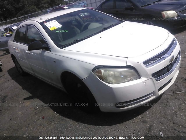 1G1ZG57B484211738 - 2008 CHEVROLET MALIBU LS WHITE photo 1