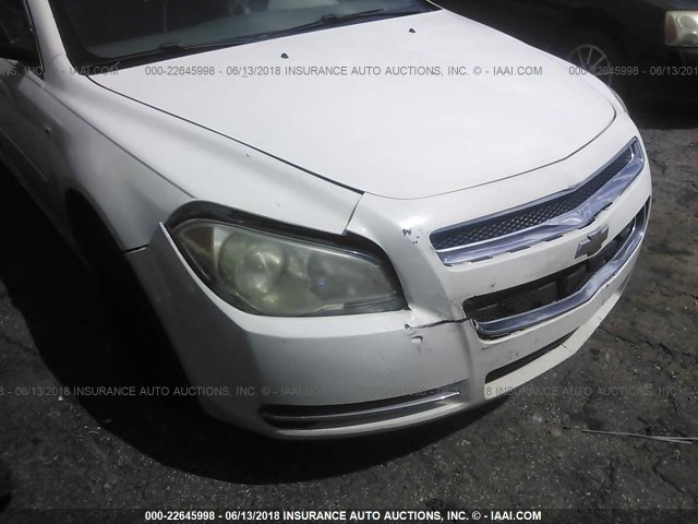 1G1ZG57B484211738 - 2008 CHEVROLET MALIBU LS WHITE photo 6