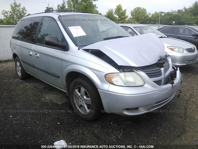 1D4GP45R45B135652 - 2005 DODGE CARAVAN SXT SILVER photo 1