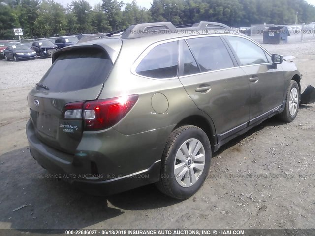 4S4BSAHC0F3253720 - 2015 SUBARU OUTBACK 2.5I PREMIUM GREEN photo 4