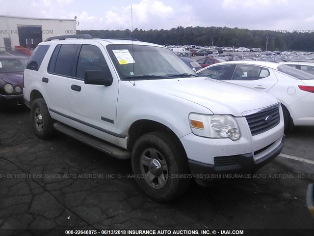 1FMEU72E06UB27596 - 2006 FORD EXPLORER XLS WHITE photo 1