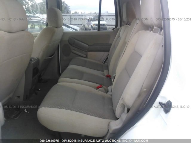 1FMEU72E06UB27596 - 2006 FORD EXPLORER XLS WHITE photo 8