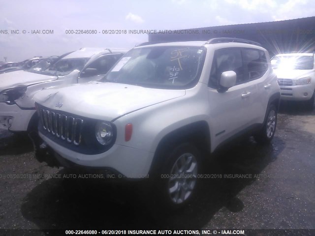 ZACCJABT2GPC50075 - 2016 JEEP RENEGADE LATITUDE WHITE photo 2