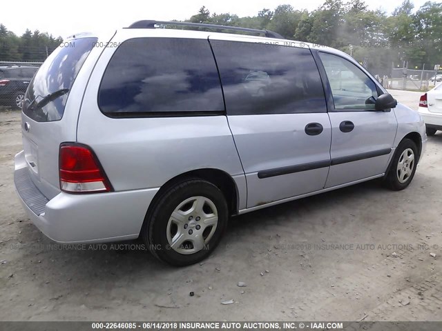 2FMZA51687BA08484 - 2007 FORD FREESTAR SE SILVER photo 4