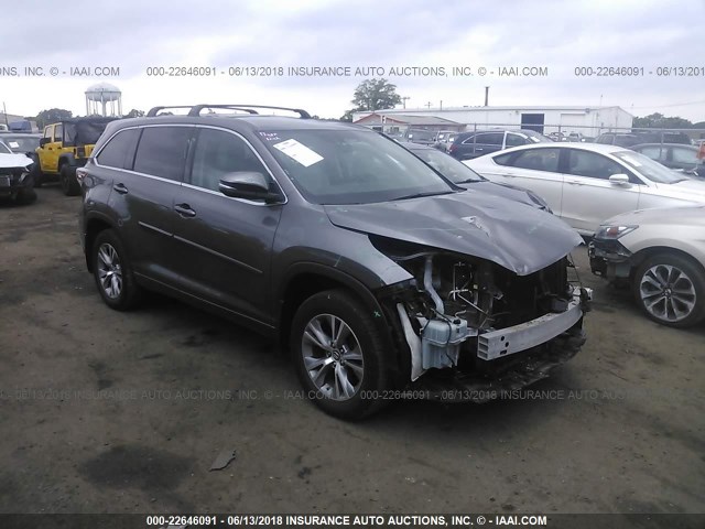 5TDBKRFH3GS292819 - 2016 TOYOTA HIGHLANDER LE/LE PLUS GRAY photo 1
