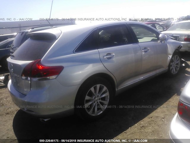 4T3ZA3BB3FU096067 - 2015 TOYOTA VENZA LE/XLE SILVER photo 4