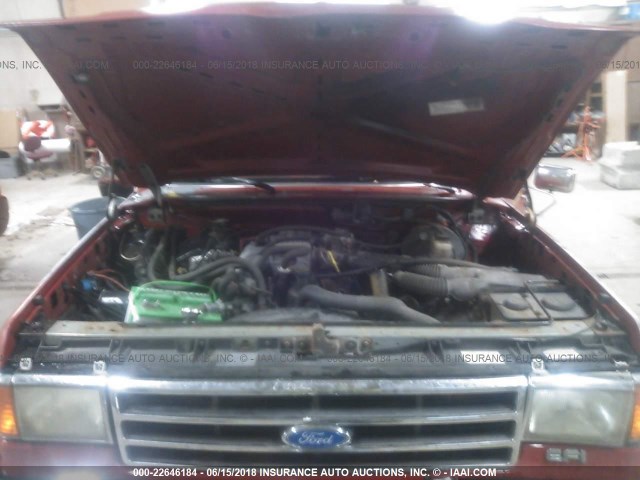 2FTHF25Y6MCA34793 - 1991 FORD F250 RED photo 10
