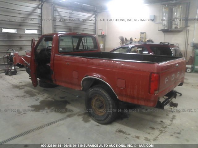 2FTHF25Y6MCA34793 - 1991 FORD F250 RED photo 3
