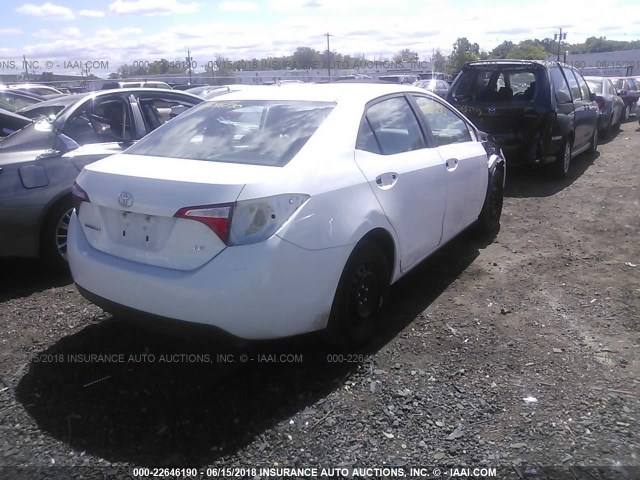 2T1BURHE1GC597743 - 2016 TOYOTA COROLLA L/LE/LE PLS/PRM/S/S PLS WHITE photo 4