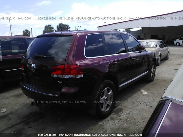 WVGZG77L26D036460 - 2006 VOLKSWAGEN TOUAREG 3.2 RED photo 4