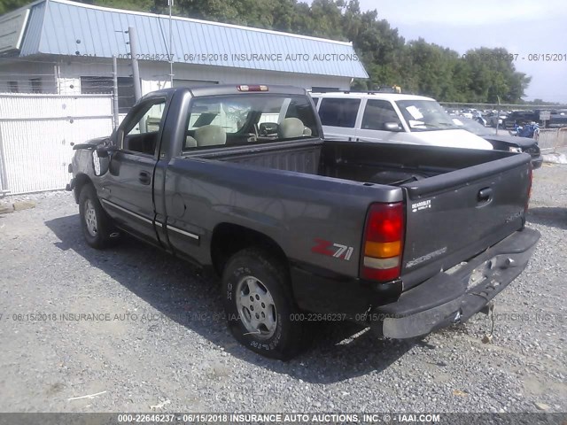 1GCEK14T6XZ137251 - 1999 CHEVROLET SILVERADO K1500 GRAY photo 3