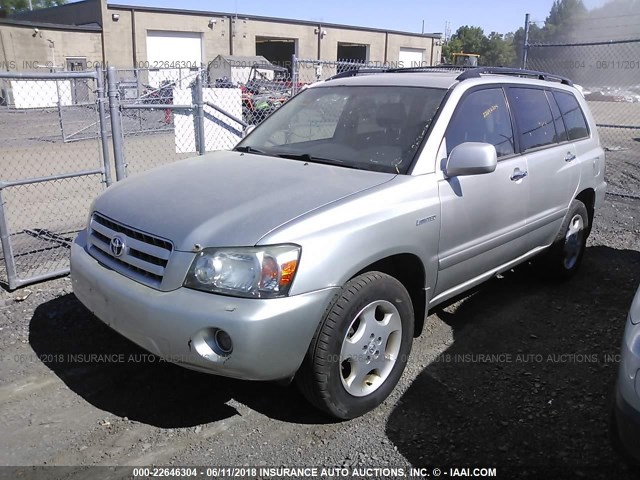 JTEEP21A250107316 - 2005 TOYOTA HIGHLANDER LIMITED SILVER photo 2