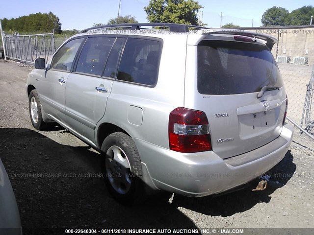 JTEEP21A250107316 - 2005 TOYOTA HIGHLANDER LIMITED SILVER photo 3