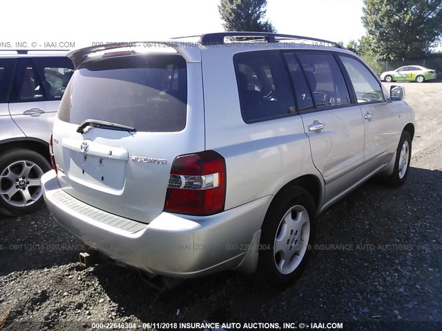 JTEEP21A250107316 - 2005 TOYOTA HIGHLANDER LIMITED SILVER photo 4