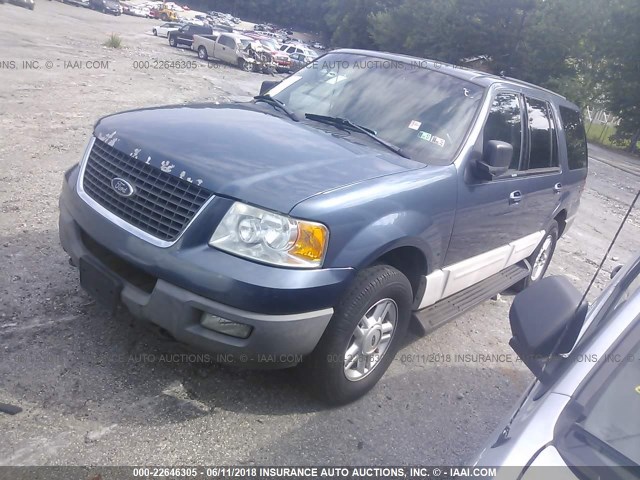 1FMFU16L93LC15154 - 2003 FORD EXPEDITION XLT BLUE photo 2