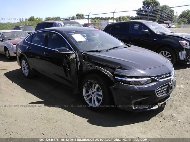 1G1ZD5ST3JF154130 - 2018 CHEVROLET MALIBU LT BLACK photo 1