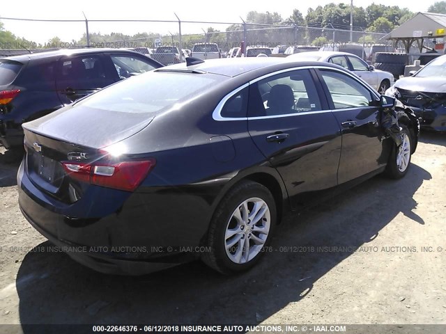 1G1ZD5ST3JF154130 - 2018 CHEVROLET MALIBU LT BLACK photo 4