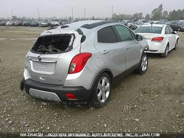 KL4CJFSB6FB221993 - 2015 BUICK ENCORE CONVENIENCE SILVER photo 4