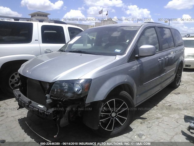 2C4RDGEG4HR862455 - 2017 DODGE GRAND CARAVAN GT SILVER photo 2