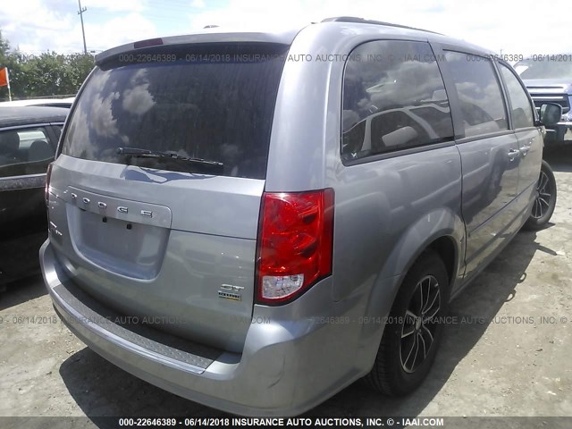 2C4RDGEG4HR862455 - 2017 DODGE GRAND CARAVAN GT SILVER photo 4