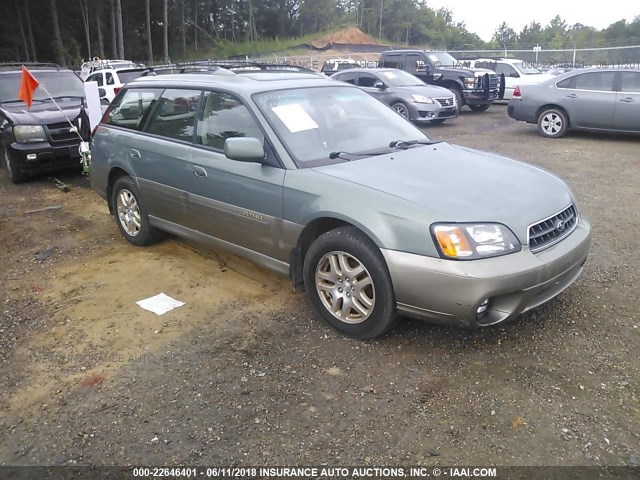 4S3BH686437647008 - 2003 SUBARU LEGACY OUTBACK LIMITED GREEN photo 1