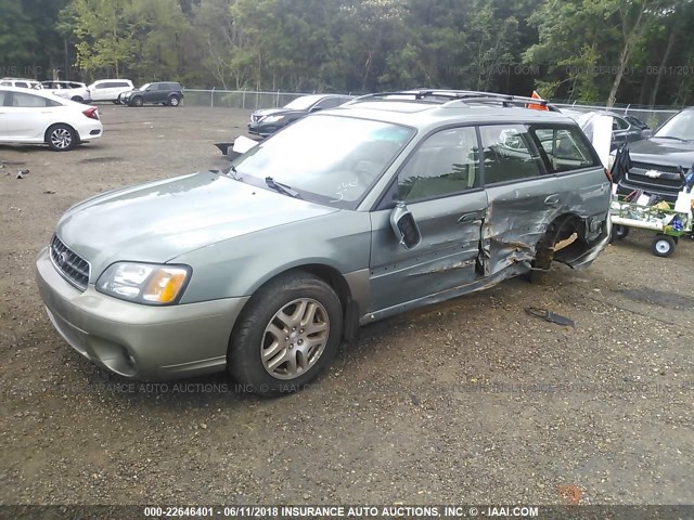 4S3BH686437647008 - 2003 SUBARU LEGACY OUTBACK LIMITED GREEN photo 2