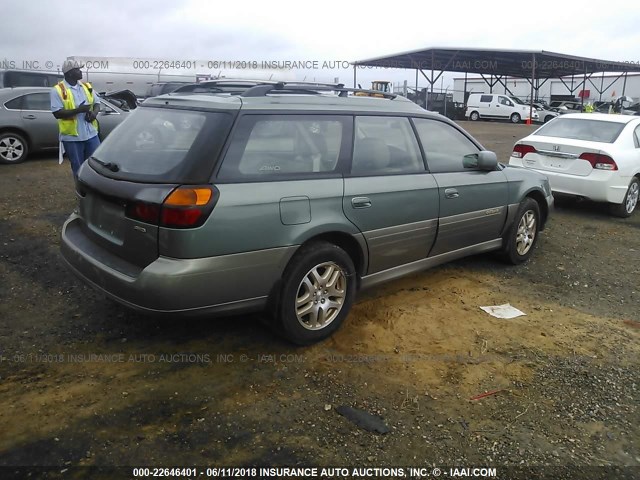 4S3BH686437647008 - 2003 SUBARU LEGACY OUTBACK LIMITED GREEN photo 4