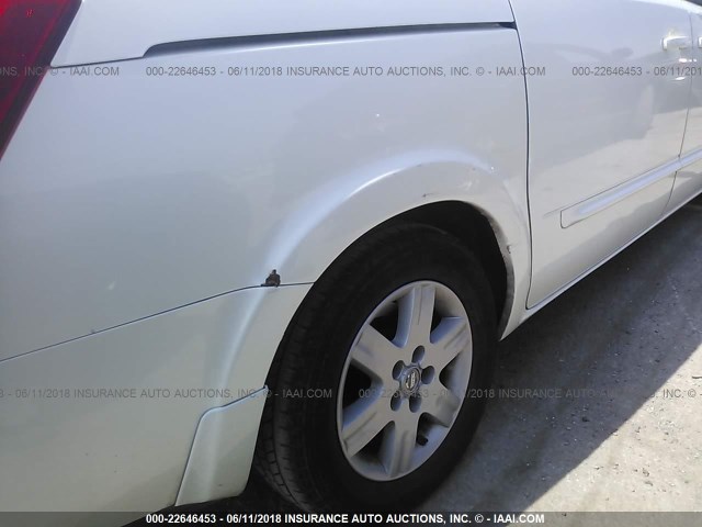 5N1BV28U65N122297 - 2005 NISSAN QUEST S/SE/SL WHITE photo 6