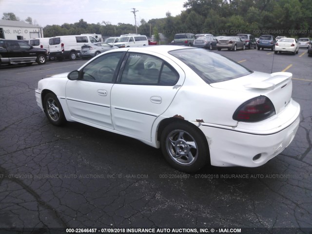 1G2NW52E62M611001 - 2002 PONTIAC GRAND AM GT WHITE photo 3