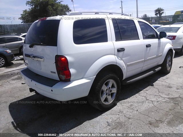 1D8HD58237F563630 - 2007 DODGE DURANGO LIMITED WHITE photo 4