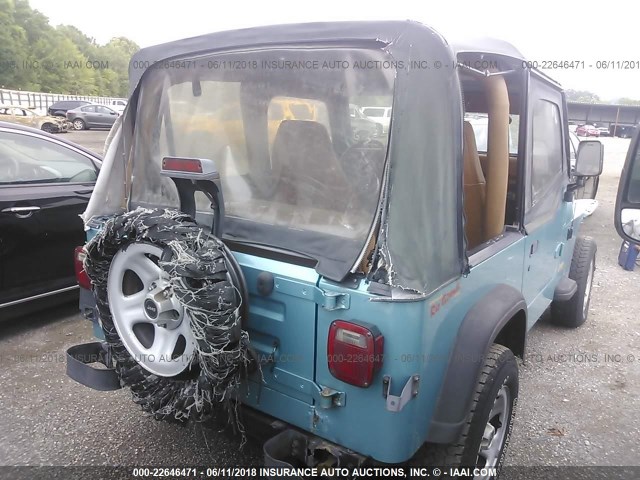 1J4FY19P4SP278638 - 1995 JEEP WRANGLER / YJ S/RIO GRANDE BLUE photo 4