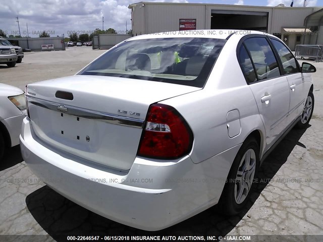 1G1ZS51886F196688 - 2006 CHEVROLET MALIBU LS 白色 照片 4