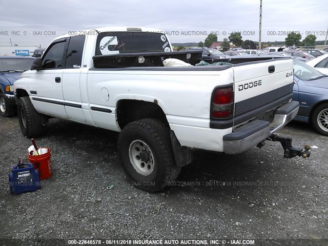 1B7KF2367XJ645445 - 1999 DODGE RAM 2500 WHITE photo 3