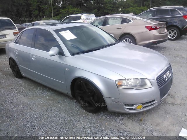 WAUDF78E87A133115 - 2007 AUDI A4 2.0T QUATTRO SILVER photo 1