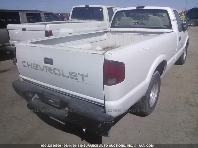 1GCCS14X5XK139169 - 1999 CHEVROLET S TRUCK S10 WHITE photo 4