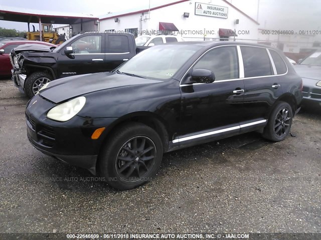 WP1AB29P24LA65283 - 2004 PORSCHE CAYENNE S BLACK photo 2