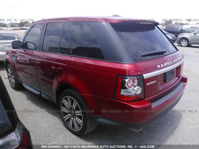 SALSH2E43CA743879 - 2012 LAND ROVER RANGE ROVER SPORT SC RED photo 3