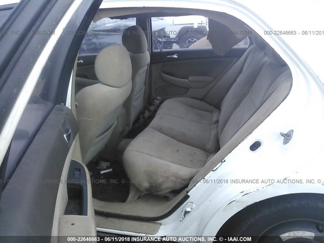 1HGCM56195A134054 - 2005 HONDA ACCORD DX WHITE photo 8