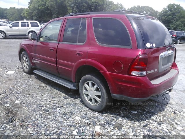 5GAES13P142201478 - 2004 BUICK RAINIER CXL RED photo 3