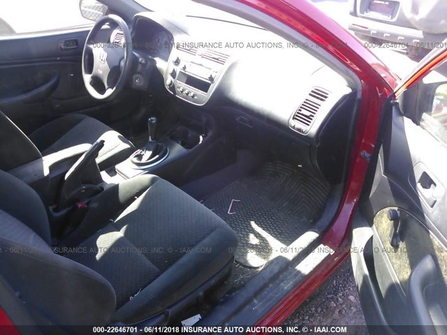 1HGEM211X4L013910 - 2004 HONDA CIVIC DX VP RED photo 5