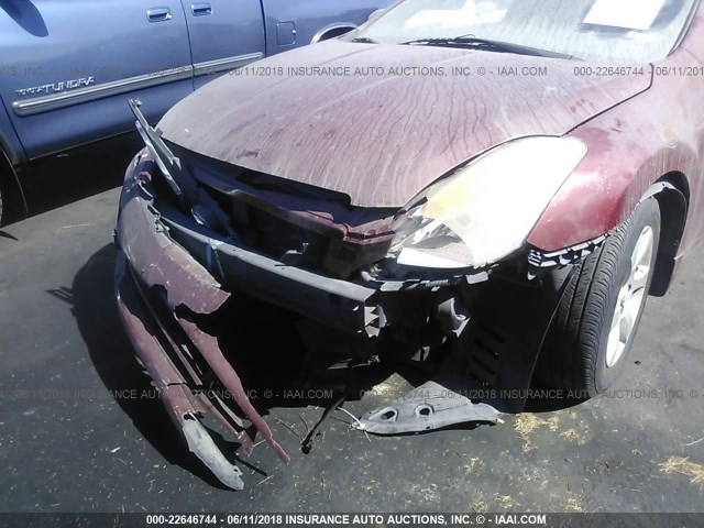 1N4AL24E08C100144 - 2008 NISSAN ALTIMA 2.5S BURGUNDY photo 6