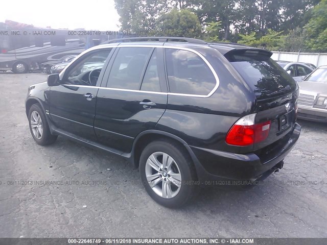 5UXFB53595LV15611 - 2005 BMW X5 4.4I BLACK photo 3