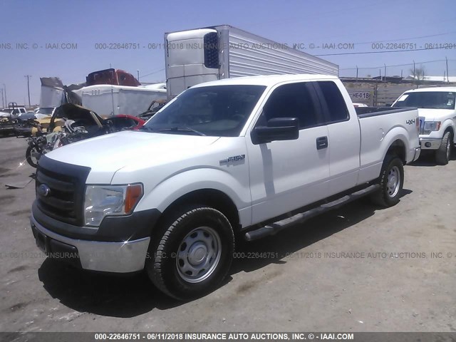 1FTFX1EF9DKD73590 - 2013 FORD F150 SUPER CAB WHITE photo 2