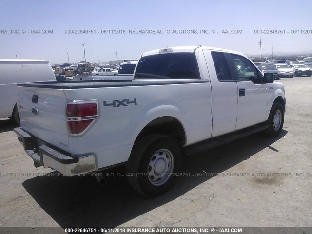 1FTFX1EF9DKD73590 - 2013 FORD F150 SUPER CAB WHITE photo 4