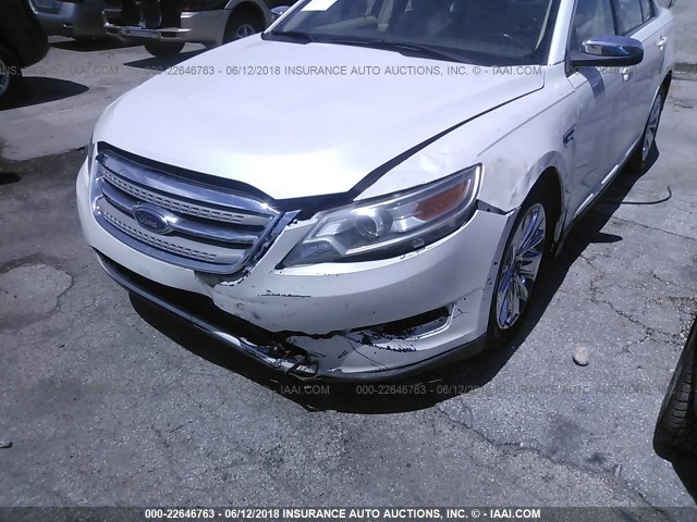 1FAHP2FW8AG142228 - 2010 FORD TAURUS LIMITED WHITE photo 6